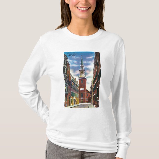 Camiseta Opinión de la calle de Salem del edificio del (Anverso)