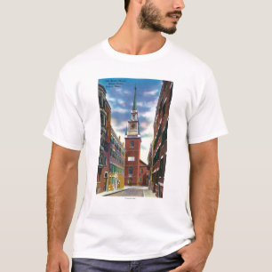 Camiseta Opinión de la calle de Salem del edificio del