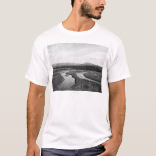 Camiseta Opinión de la ciudad de Iditarod, fotografía de