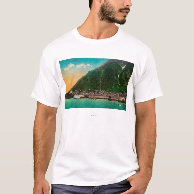 Camiseta Opinión de la ciudad de Juneau, AlaskaJuneau, AK 2 (Anverso)