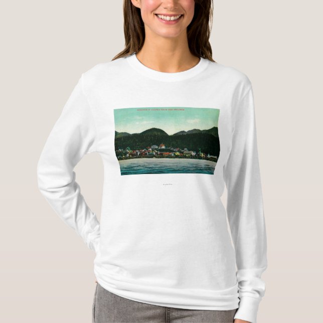 Camiseta Opinión de la ciudad de Ketchikan, Alaska del (Anverso)