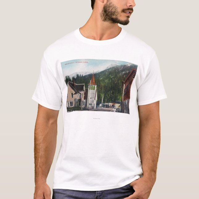 Camiseta Opinión de la ciudad de la misión StreetKetchikan, (Anverso)