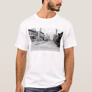 Camiseta Opinión de la ciudad de Skagway, fotografía de