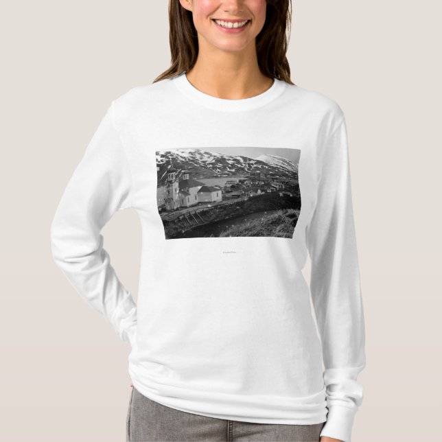 Camiseta Opinión de la ciudad de Unalaska, fotografía de (Anverso)