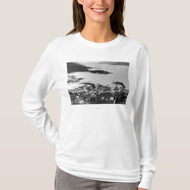 Camiseta Opinión de la ciudad de Wrangell, fotografía de (Anverso)