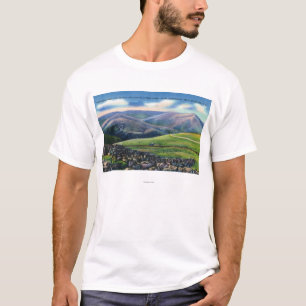 Camiseta Opinión de la cumbre del carril del diente, picos