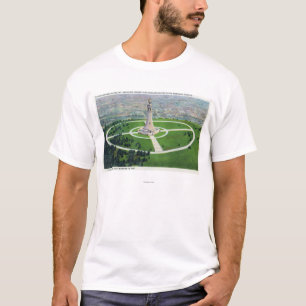 Camiseta Opinión de la cumbre del faro del monumento del