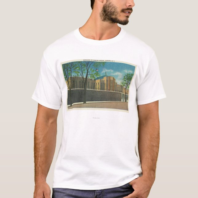 Camiseta Opinión de la entrada a la prisión castaña (Anverso)