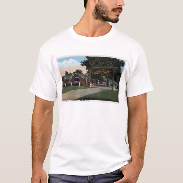 Camiseta Opinión de la entrada del parque turístico (Anverso)