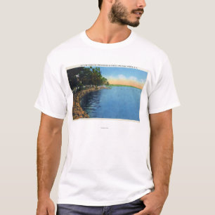 Camiseta Opinión de la línea de la playa del pabellón de