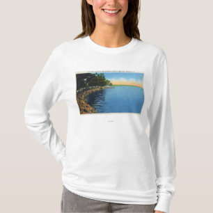 Camiseta Opinión de la línea de la playa del pabellón de