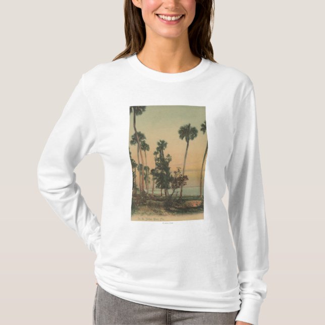 Camiseta Opinión de la línea de la playa del río indio con (Anverso)