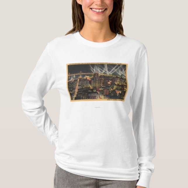 Camiseta Opinión de la noche de la ciudad, puente de la (Anverso)