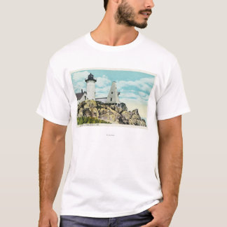 Camiseta Opinión de la playa de York del faro de la