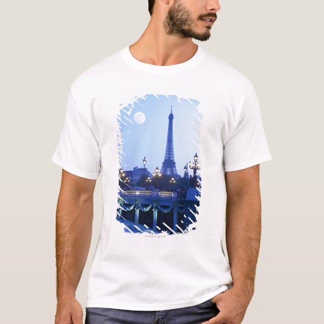 Camiseta Opinión de la tarde de la torre Eiffel (Anverso)