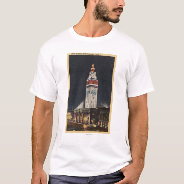 Camiseta Opinión de la tarde del edificio del transbordador (Anverso)