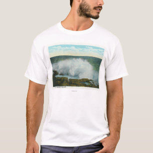 Camiseta Opinión de Portland, isla de MainePeaks de la