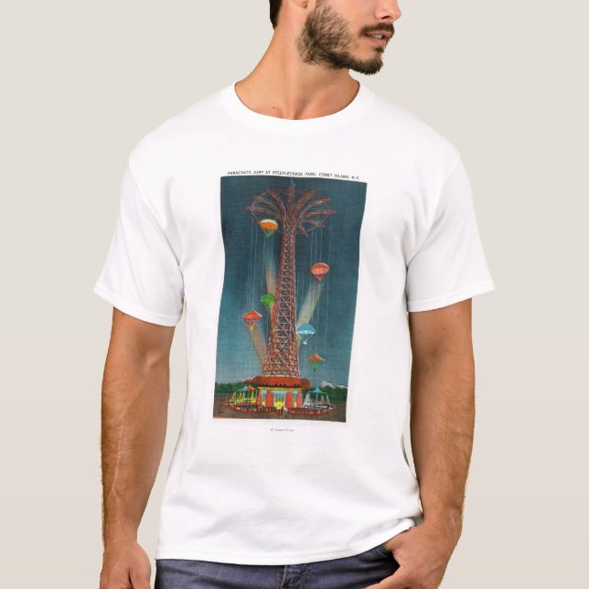 Camiseta Opinión de salto de paracaídas del parque de la (Anverso)