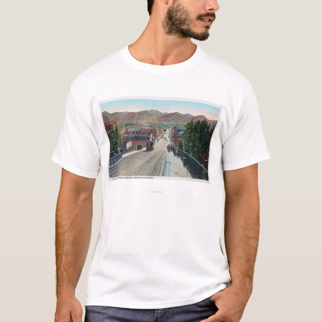 Camiseta Opinión de StreetPocatello de centro, (Anverso)