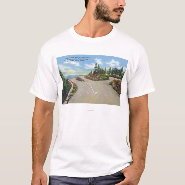 Camiseta Opinión del camino de la cubierta del doble de la (Anverso)