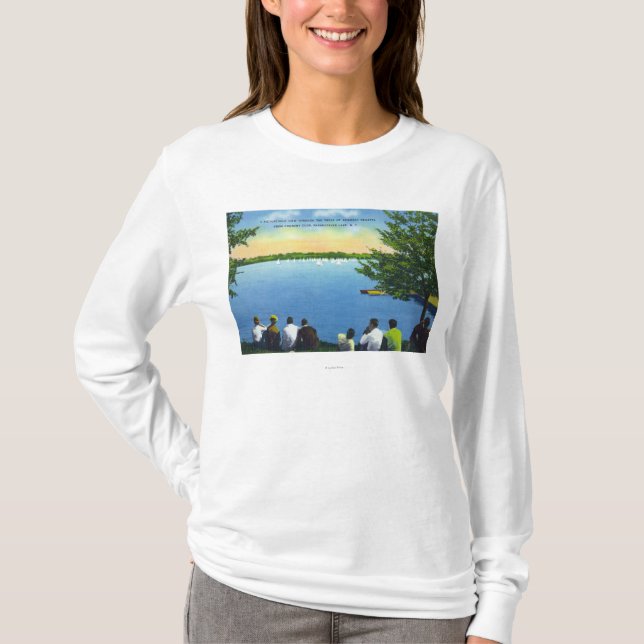 Camiseta Opinión del club de campo del Regatta del velero (Anverso)