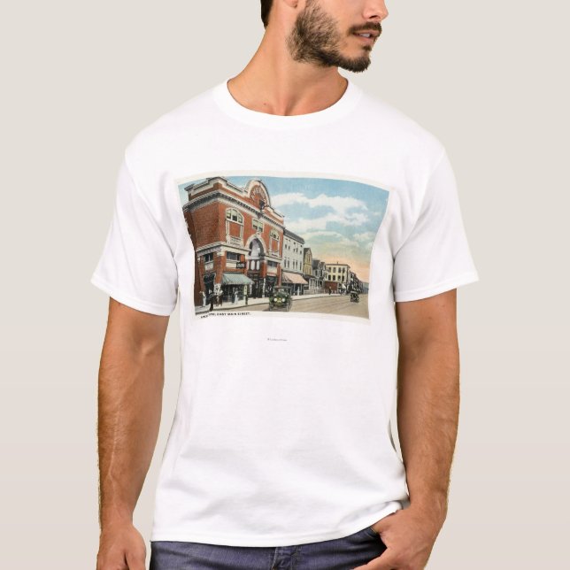 Camiseta Opinión del este de calle principal del teatro (Anverso)