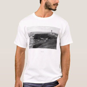 Camiseta Opinión del faro de Newport, Oregon Yaquina