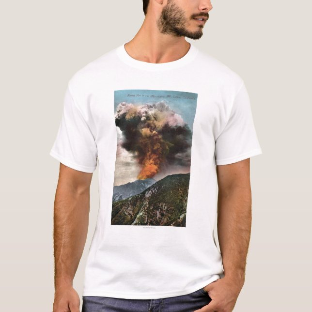 Camiseta Opinión del incendio forestal en montañas (Anverso)