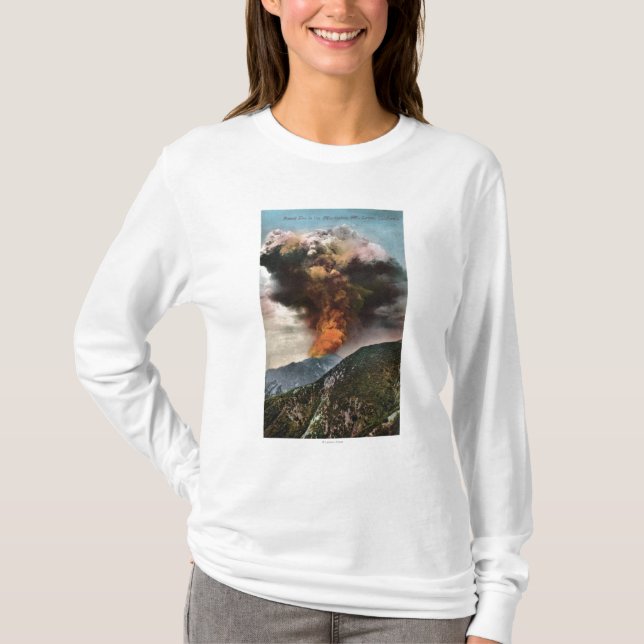 Camiseta Opinión del incendio forestal en montañas (Anverso)