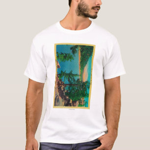 Camiseta Opinión del lago big Bear sobre o del borde la