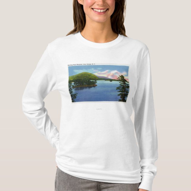 Camiseta Opinión del lago de la montaña de la roca de la (Anverso)