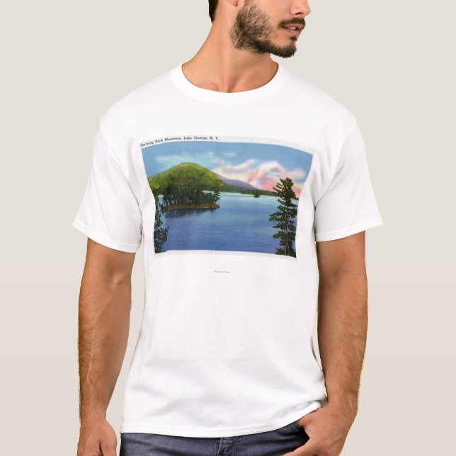 Camiseta Opinión del lago de la montaña de la roca de la (Anverso)