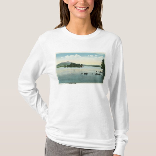 Camiseta Opinión del lago de las montañas de Belknap (Anverso)