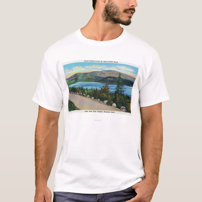 Camiseta Opinión del lago eagle del camino de Cadillac Mt (Anverso)