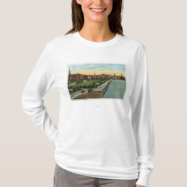 Camiseta Opinión del lavabo y de la explanada del río (Anverso)