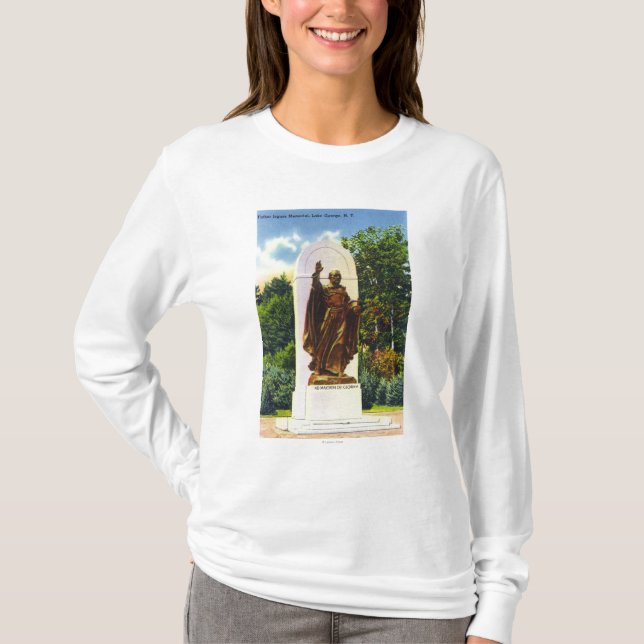 Camiseta Opinión del monumento de Jogues del padre (Anverso)