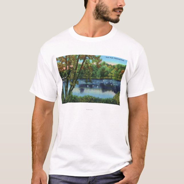 Camiseta Opinión del parque de Edgewood de la charca del (Anverso)