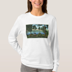 Camiseta Opinión del parque del cisne de Brown del lago