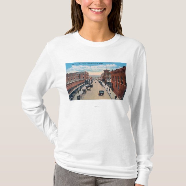 Camiseta Opinión del viaducto de la calle de centro del (Anverso)