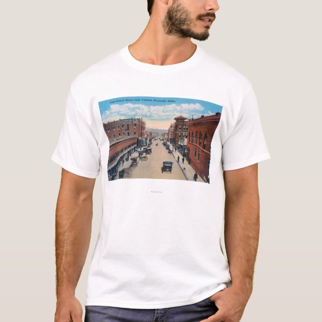 Camiseta Opinión del viaducto de la calle de centro del (Anverso)