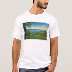 Camiseta Opinión escénica de Hwy del estado del lago Owas
