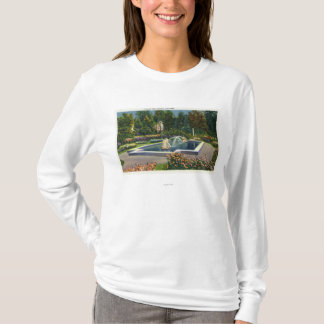 Camiseta Opinión italiana de la rosaleda del parque de la