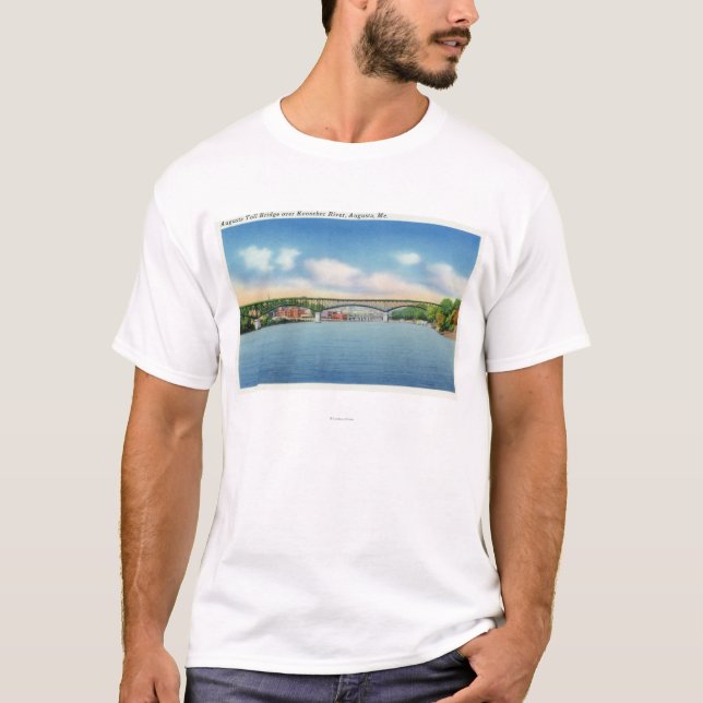 Camiseta Opinión Kennebec del río del puente de peaje de (Anverso)