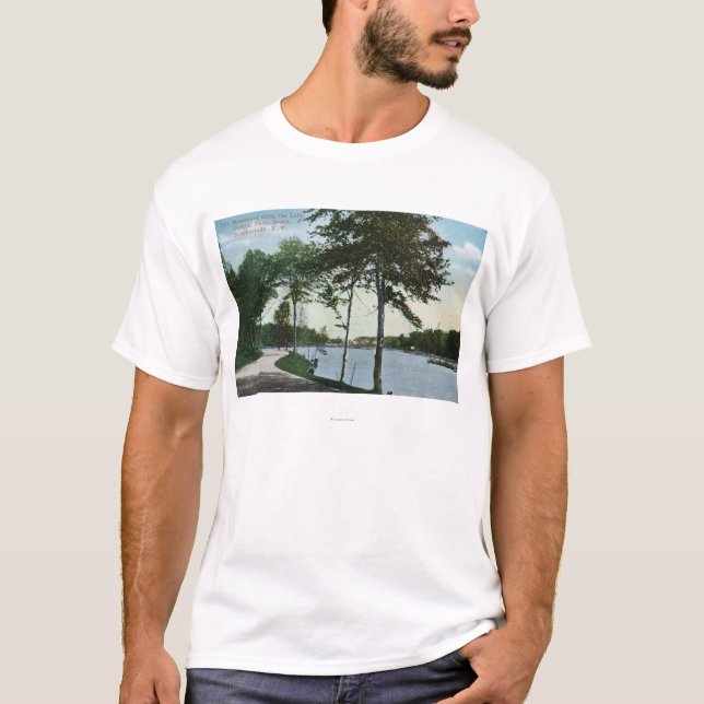 Camiseta Opinión meridional del bulevar del Central Park y (Anverso)