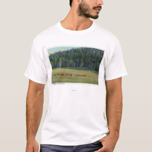 Camiseta Opinión un paquete de ciervos que pastan