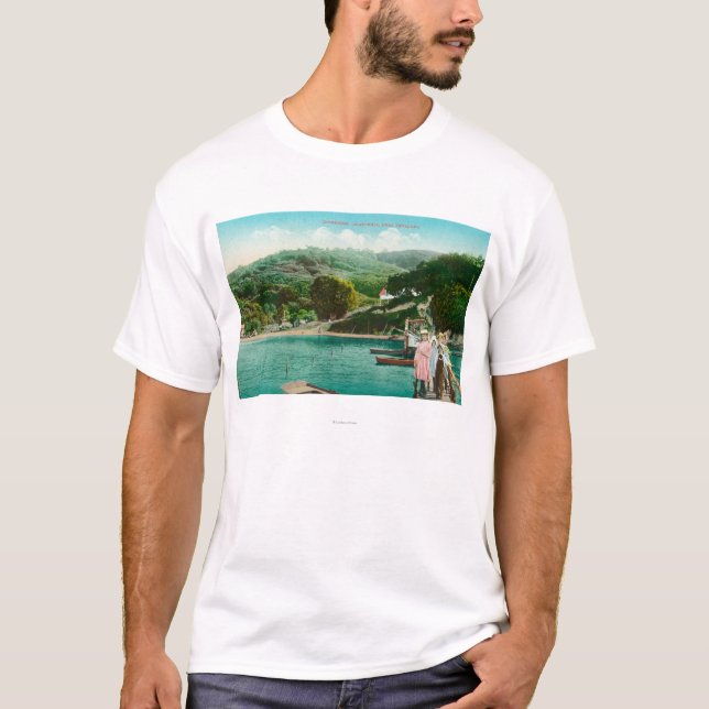Camiseta Opinión una familia en el lago DockInverness, CA (Anverso)