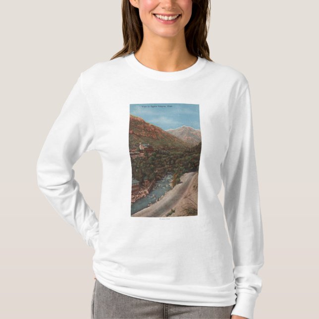 Camiseta Opinión y río del barranco de Ogden, de Utah - de (Anverso)