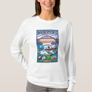 Camiseta Opiniones de la ciudad - Newport, Oregon
