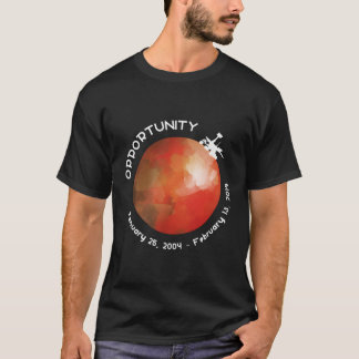 Camiseta Oportunidad en el 2004 2019 Mars Misión Rip Desig