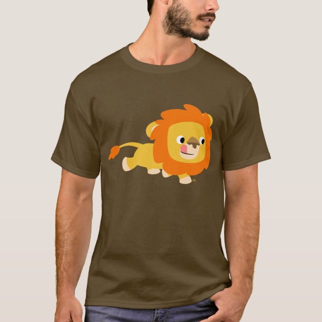 Camiseta oportunista del león del dibujo animado (Anverso)